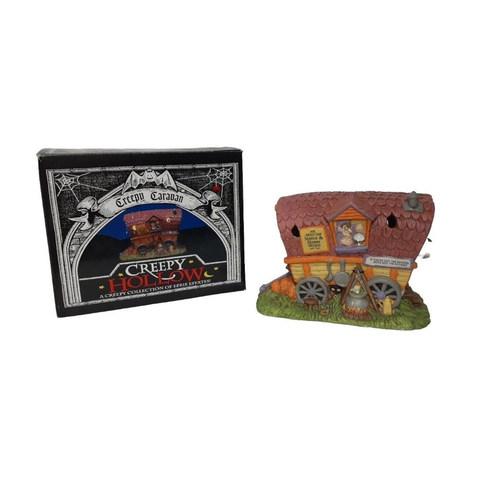 Midwest Cannon Falls Creepy Hollow Caravan Lighted Gypsy Village Wagon, Lights!